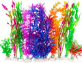 9 Pack Large Aquarium Plants Artificial Aquatic Plants, Simulate Plants and Aquarium Landscape Vividly (12Inch) NTS