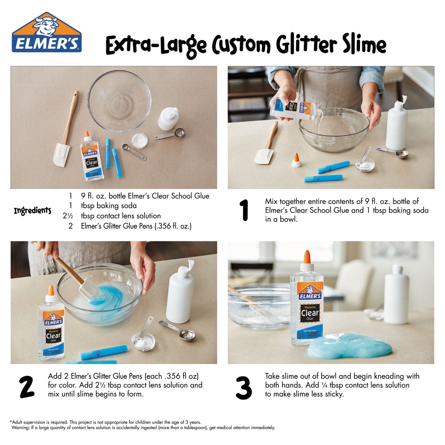 Elmer'S E305 School Glue Washble Clear, 5 Oz, Clear